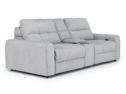 Mor Furniture Bryce Power Console Loveseat In Savannah Coin