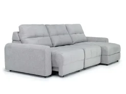 Mor Furniture Bryce Power Slider Sofa Storage Chaise In Savannah Coin, Left Facing