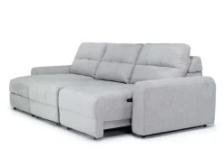 Mor Furniture Bryce Power Slider Sofa Storage Chaise In Savannah Coin, Left Facing