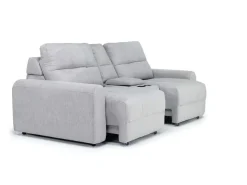Mor Furniture Bryce Power Sliding Console Loveseat In Savannah Coin