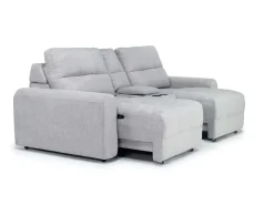 Mor Furniture Bryce Power Sliding Console Loveseat In Savannah Coin
