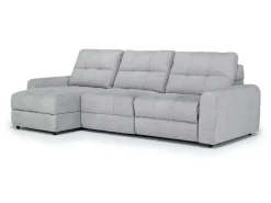 Mor Furniture Bryce Power Sofa Storage Chaise In Savannah Coin, Left Facing