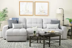 Mor Furniture Bryce Power Sofa Storage Chaise In Savannah Coin, Left Facing