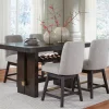 Mor Furniture Burkhaus Counter Height Dining Table & 4 Stools In Biege/Dark Brown