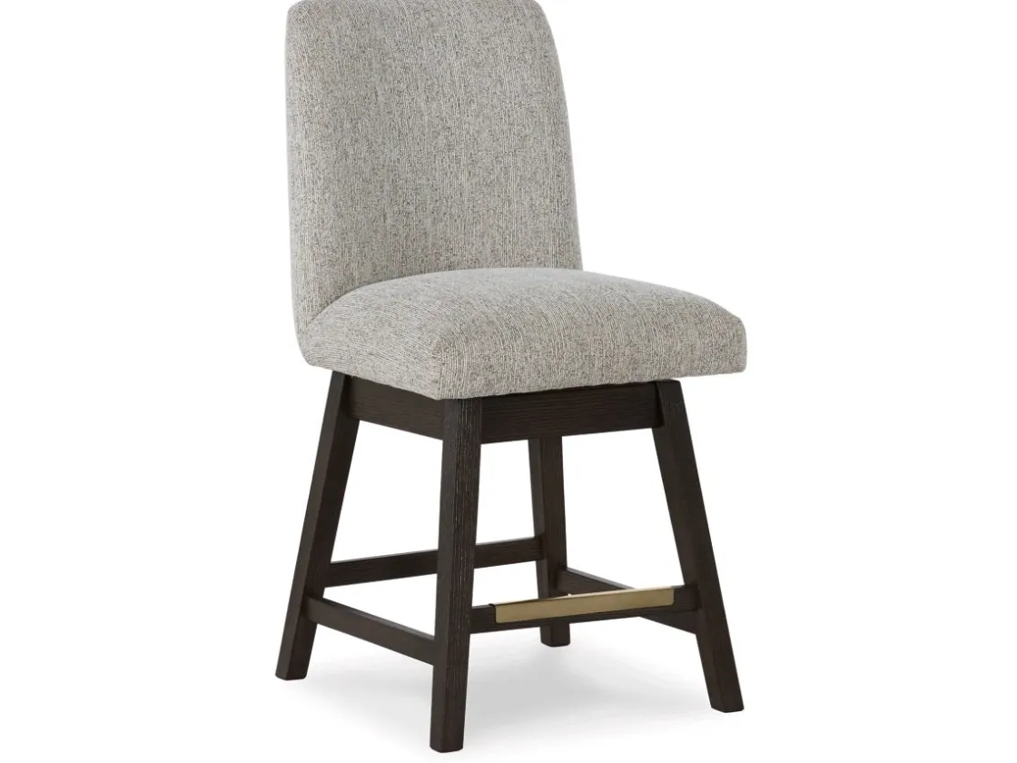 Mor Furniture Burkhaus Counter Height Dining Table & 4 Stools In Biege/Dark Brown