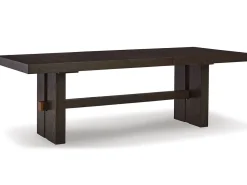 Mor Furniture Burkhaus Extendable Dining Table & 4 Chairs In Biege/Dark Brown