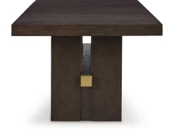 Mor Furniture Burkhaus Extendable Dining Table & 4 Chairs In Biege/Dark Brown