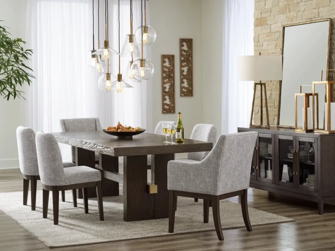 Mor Furniture Burkhaus Extendable Dining Table In Dark Brown