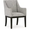 Mor Furniture Burkhaus Upholstered Arm Chair In Beige/Dark Brown