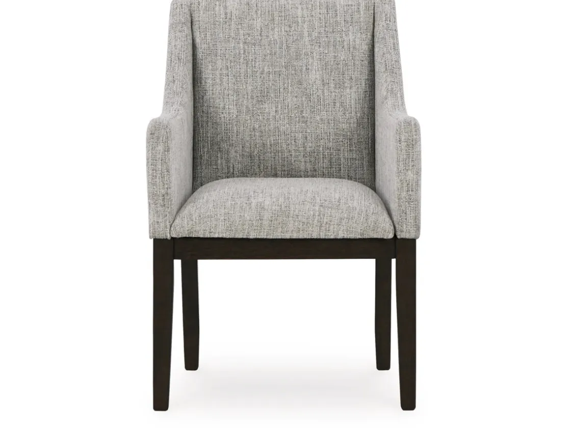Mor Furniture Burkhaus Upholstered Arm Chair In Beige/Dark Brown