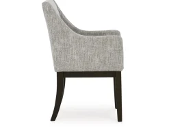 Mor Furniture Burkhaus Upholstered Arm Chair In Beige/Dark Brown