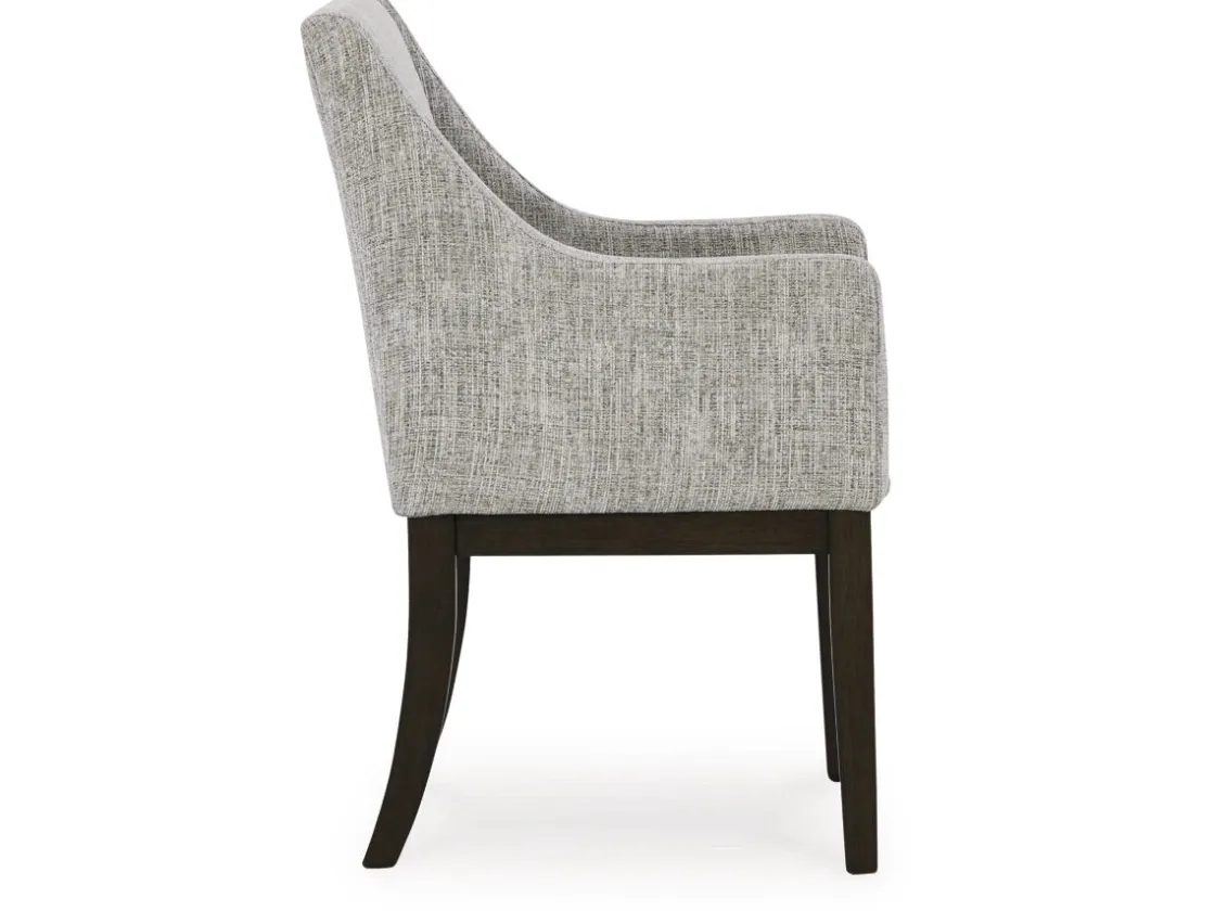 Mor Furniture Burkhaus Upholstered Arm Chair In Beige/Dark Brown
