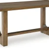 Mor Furniture Cabalynn Counter Height Dining Table & 4 Stools In Light Brown
