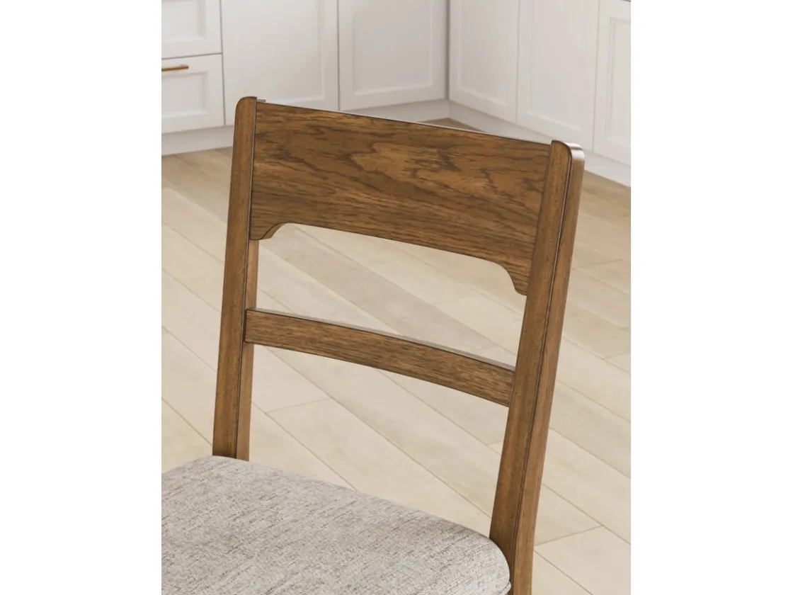 Mor Furniture Cabalynn Counter Height Stool In Oatmeal/Light Brown