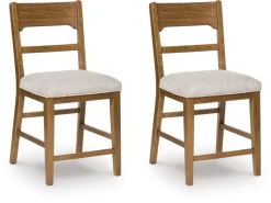 Mor Furniture Cabalynn Counter Height Stool In Oatmeal/Light Brown