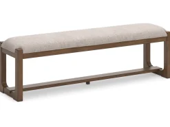 Mor Furniture Cabalynn Dining Bench In Oatmeal/Light Brown