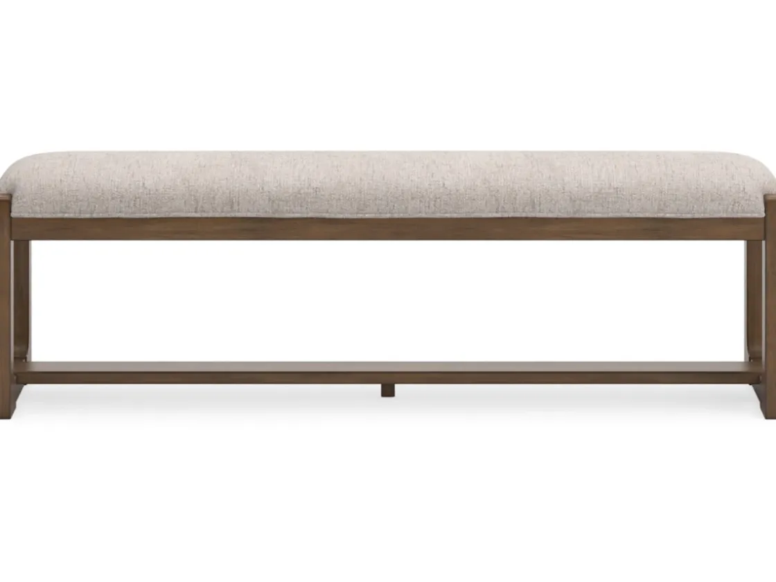 Mor Furniture Cabalynn Dining Bench In Oatmeal/Light Brown