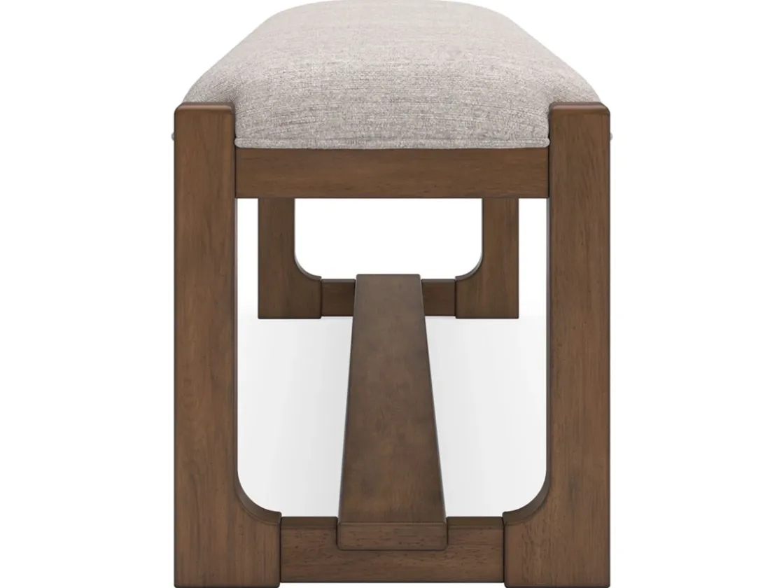 Mor Furniture Cabalynn Dining Bench In Oatmeal/Light Brown
