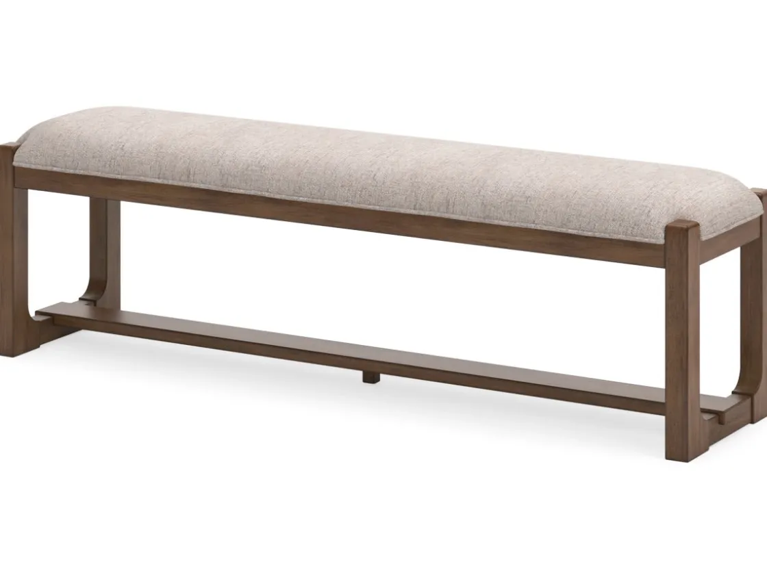 Mor Furniture Cabalynn Extendable Dining Table, 4 Chairs & Bench In Light Brown