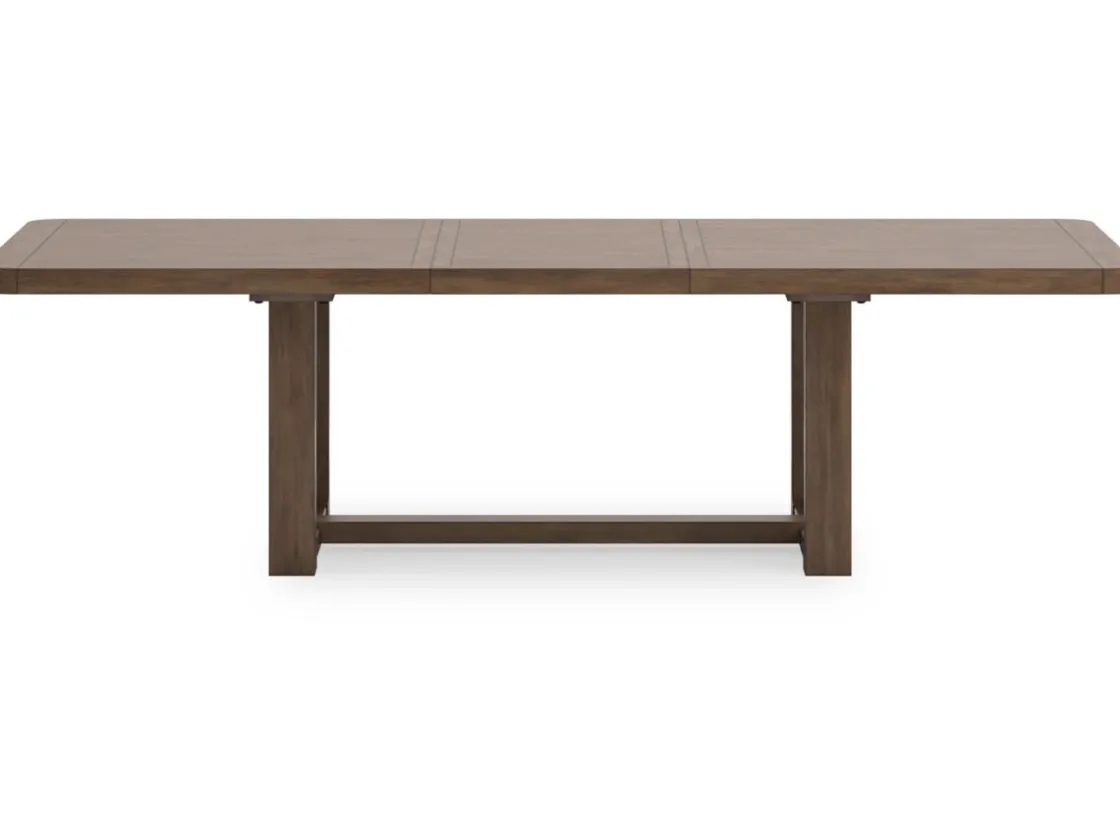 Mor Furniture Cabalynn Extendable Dining Table, 4 Chairs & Bench In Light Brown