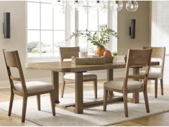 Mor Furniture Cabalynn Extendable Dining Table & 4 Chairs In Light Brown