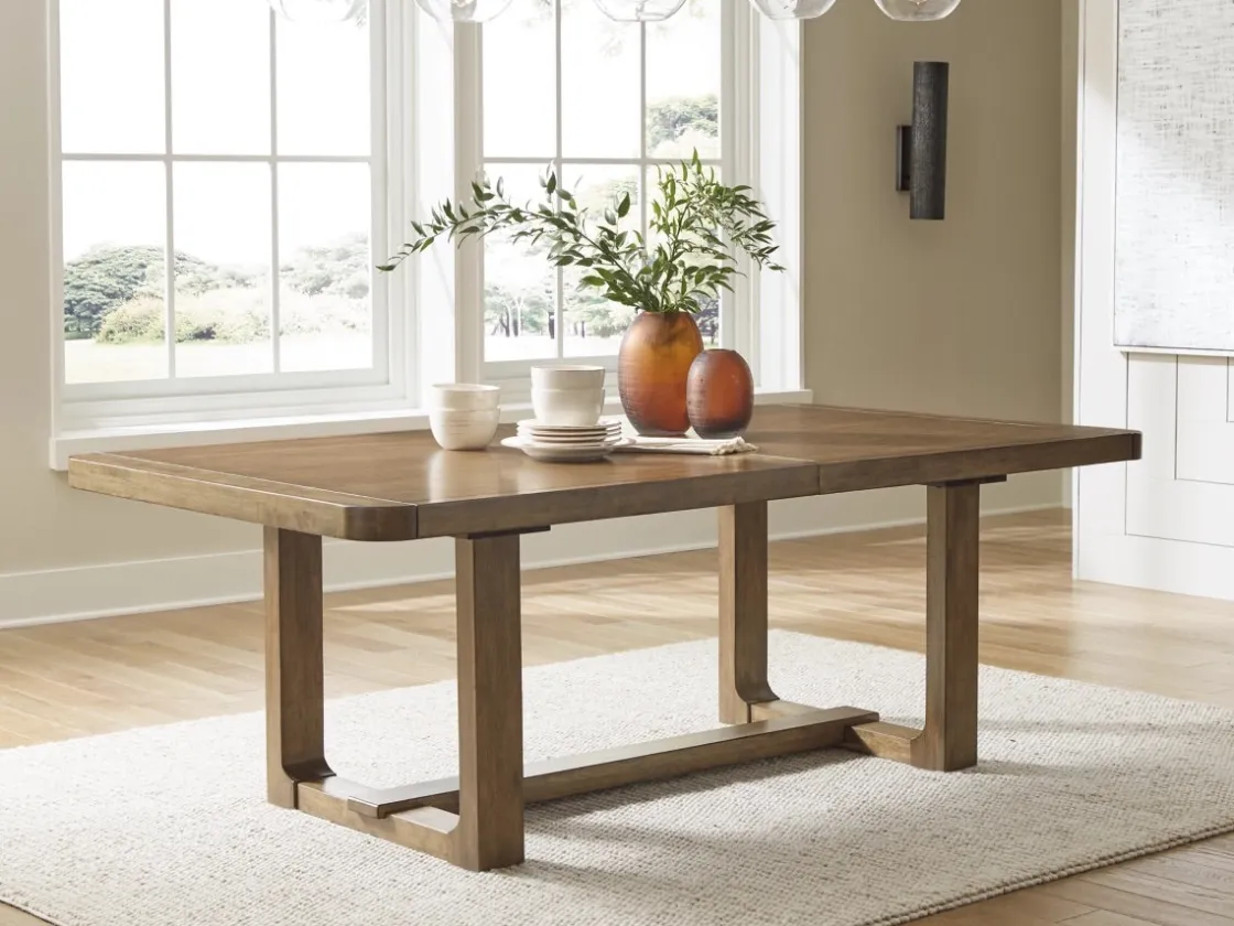 Mor Furniture Cabalynn Extendable Dining Table In Light Brown