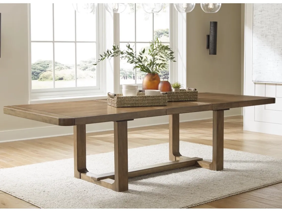 Mor Furniture Cabalynn Extendable Dining Table In Light Brown