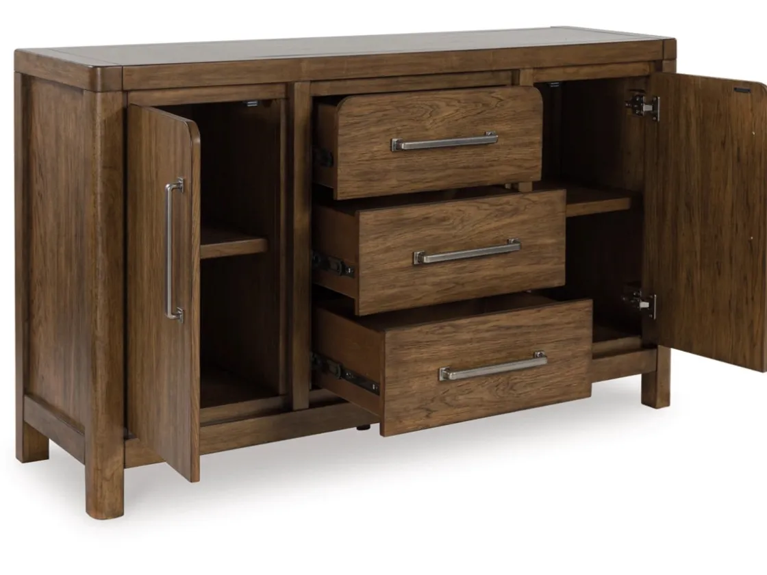Mor Furniture Cabalynn Server In Light Brown