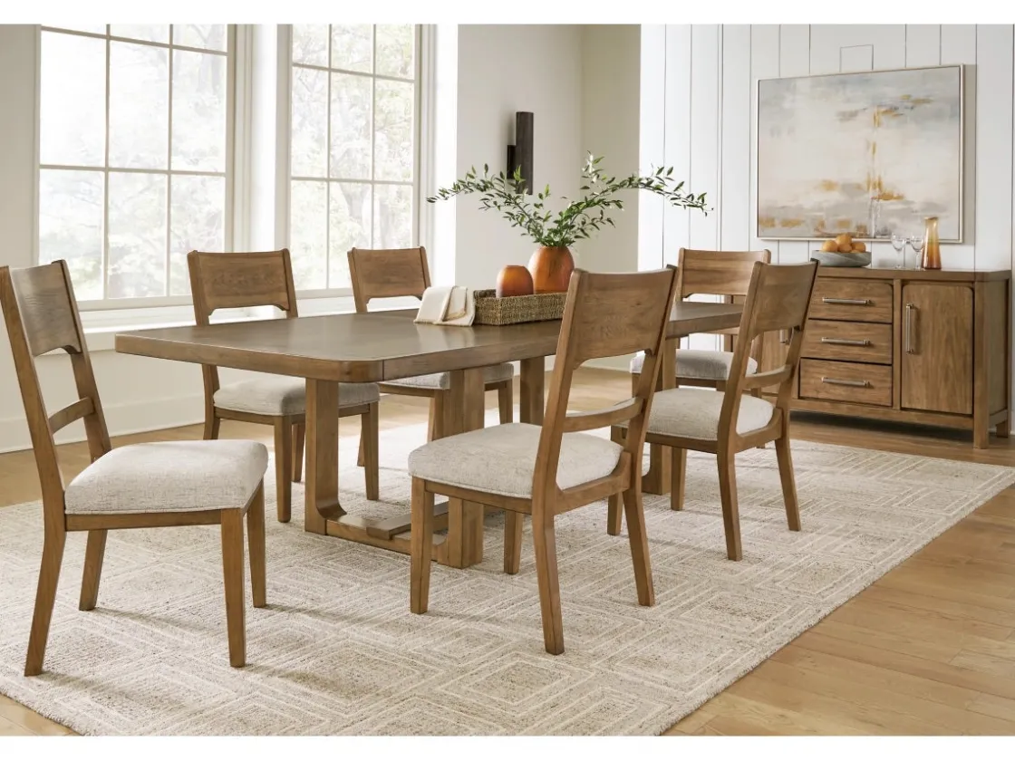 Mor Furniture Cabalynn Side Chair In Oatmeal/Light Brown