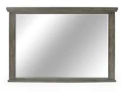 Mor Furniture Cagney Upholstered Panel Bed W/ Storage, Dresser, Mirror & Nightstand In Gray, Queen