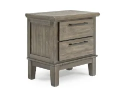 Mor Furniture Cagney Upholstered Panel Bed W/ Storage, Dresser, Mirror & Nightstand In Gray, Queen