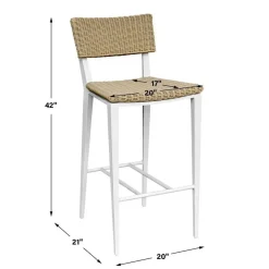 Mor Furniture Calbas Outdoor Barstool In White