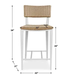 Mor Furniture Calbas Outdoor Counter Height Stool In White