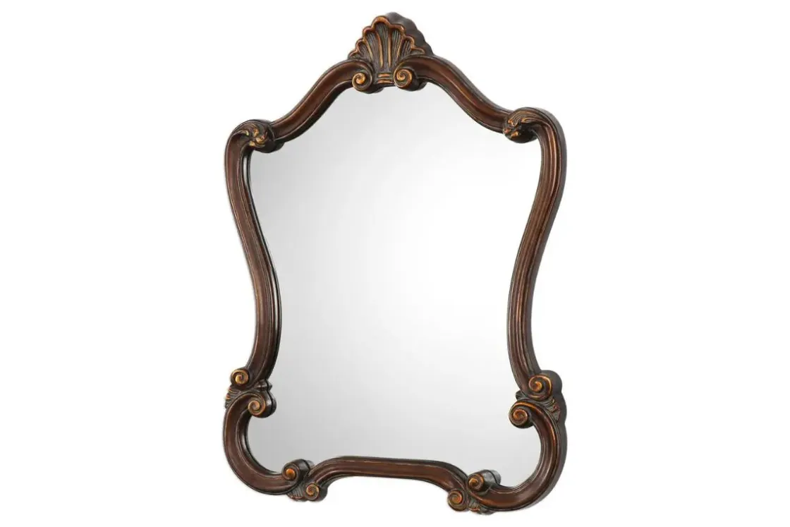 Mor Furniture Calla Accent Mirror In Brown