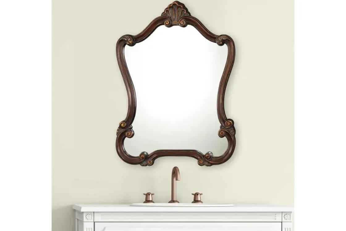Mor Furniture Calla Accent Mirror In Brown