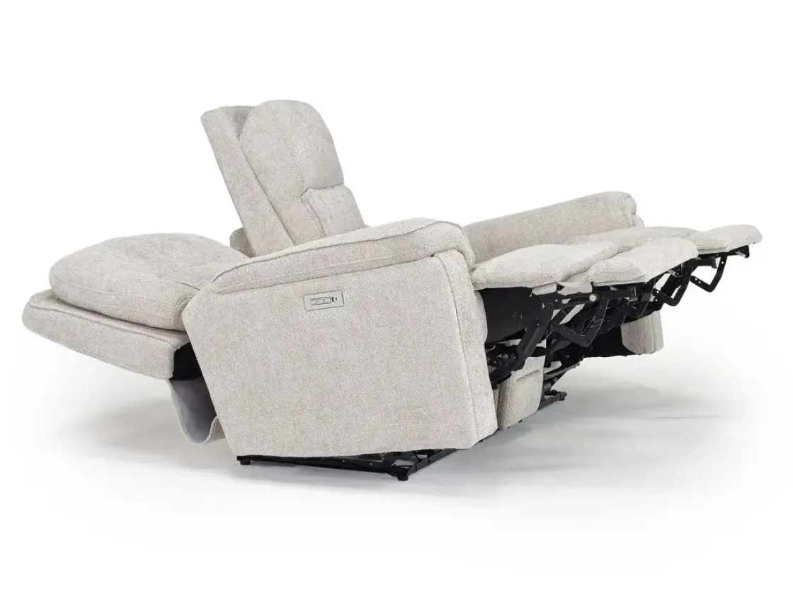 Mor Furniture Cannes 3 Power Theater Console Loveseat W/ Immersive Sound In Jumbo Bark