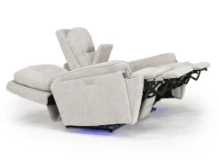 Mor Furniture Cannes 3 Power Theater Console Loveseat W/ Immersive Sound In Jumbo Bark