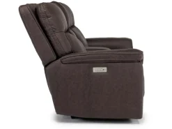 Mor Furniture Cannes 3 Power Theater Console Loveseat W/ Immersive Sound In Jumbo Bark