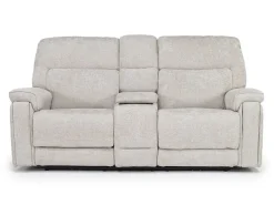 Mor Furniture Cannes 3 Power Theater Console Loveseat W/ Immersive Sound In Jumbo Bark