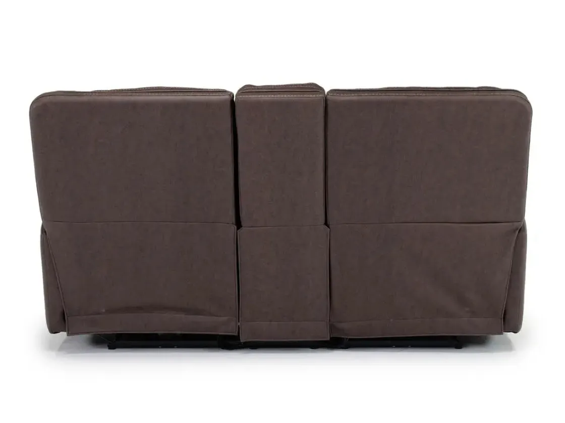 Mor Furniture Cannes 3 Power Theater Console Loveseat W/ Immersive Sound In Jumbo Bark