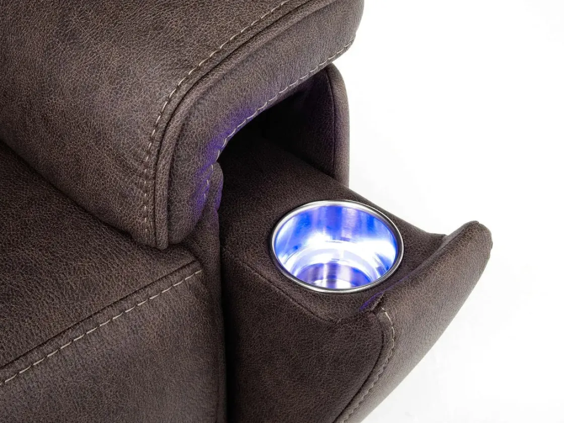 Mor Furniture Cannes 3 Power Theater Recliner W/ Immersive Sound In Jumbo Bark