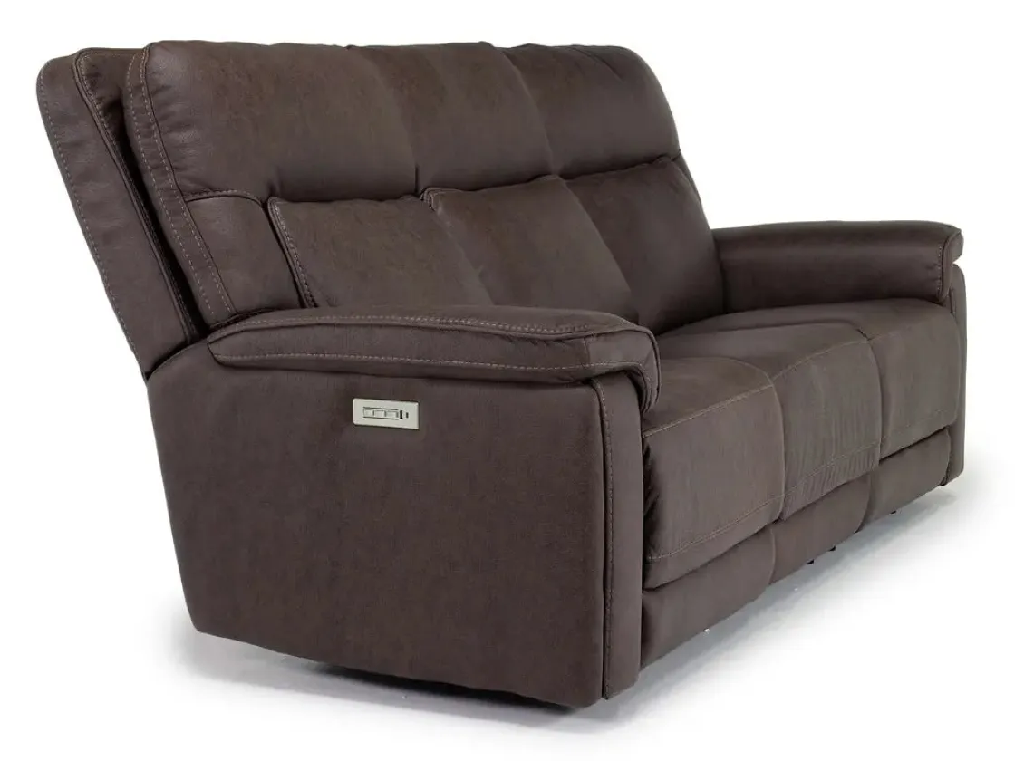 Mor Furniture Cannes 3 Power Theater Sofa W/ Immersive Sound In Maze Tan