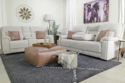Mor Furniture Cannes 3 Power Theater Sofa W/ Immersive Sound In Maze Tan