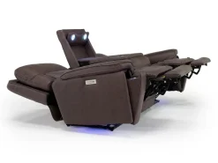 Mor Furniture Cannes 3 Power Theater Sofa W/ Immersive Sound In Maze Tan