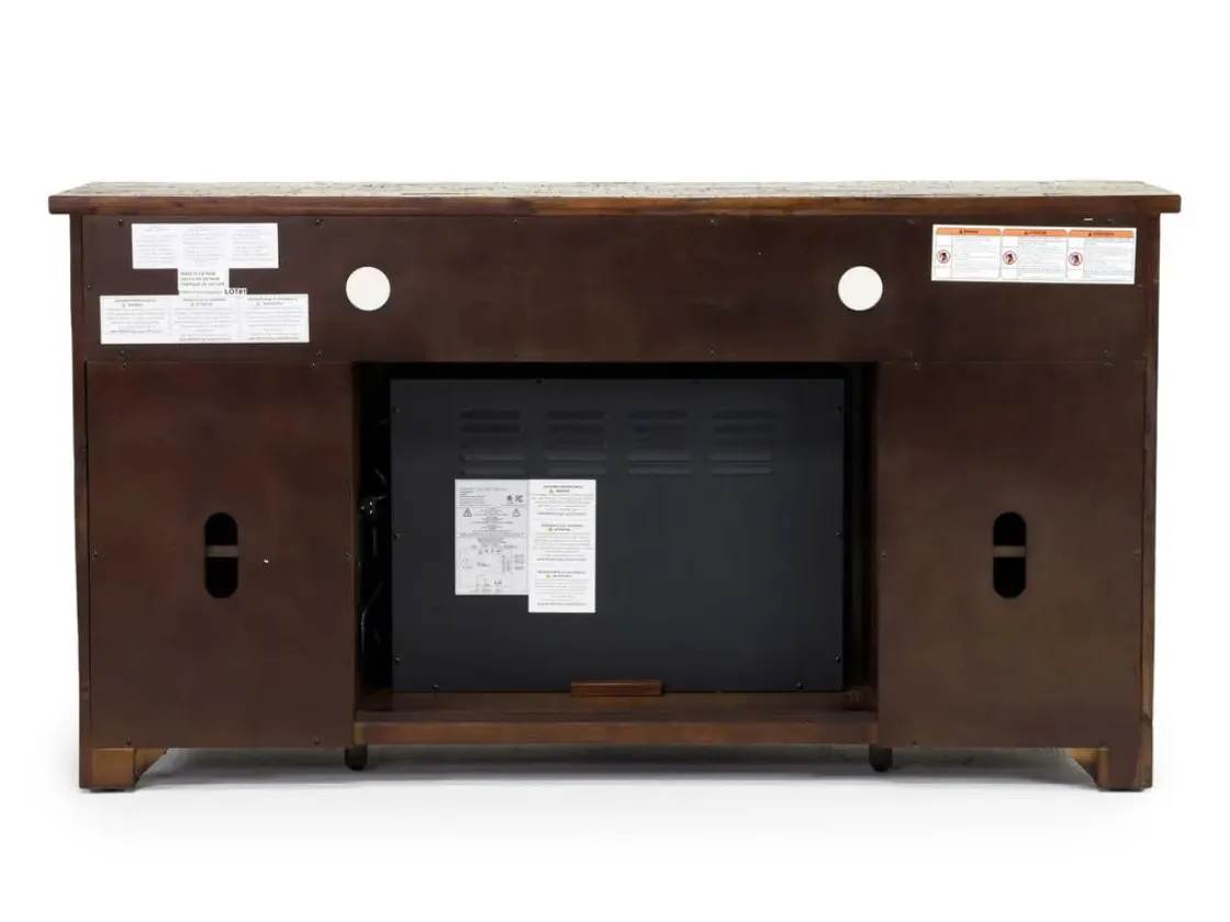 Mor Furniture Cannon Valley Fireplace Console In Brown