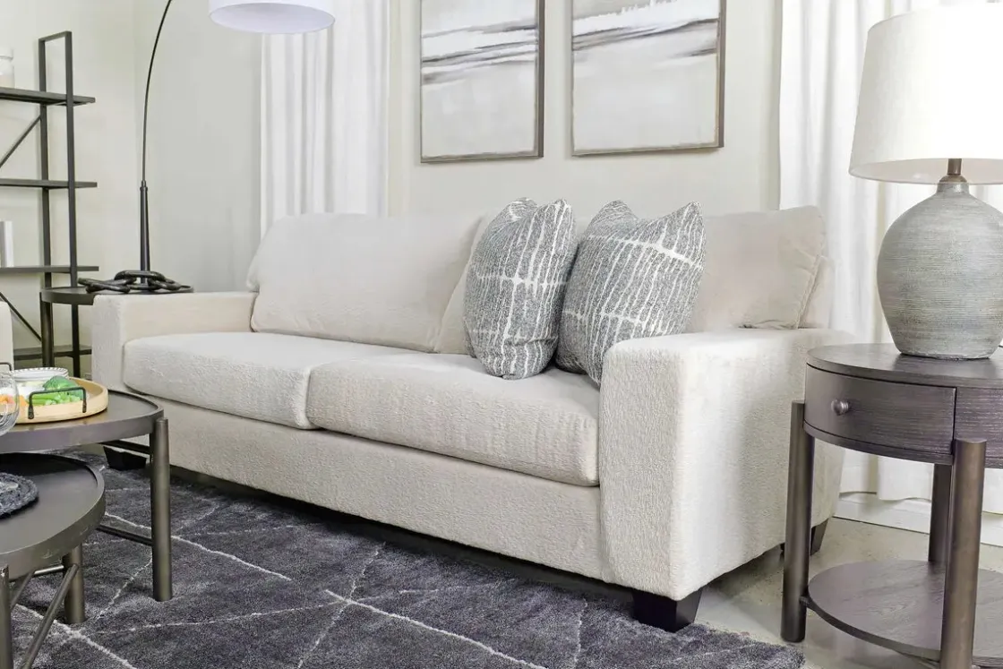 Mor Furniture Carlsbad Sofa & Loveseat In Elmo Sand