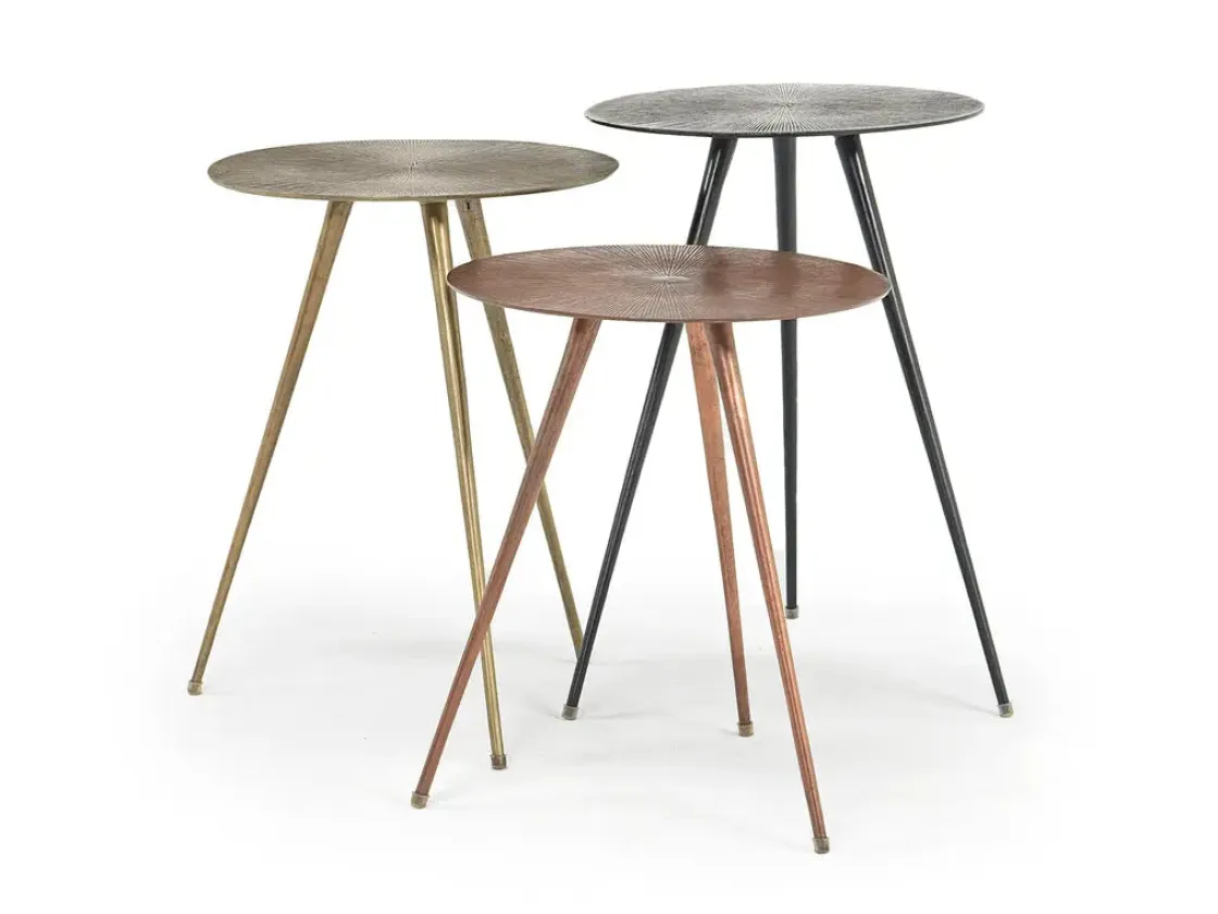 Mor Furniture Carly Accent Table In Multi, Set Of 3