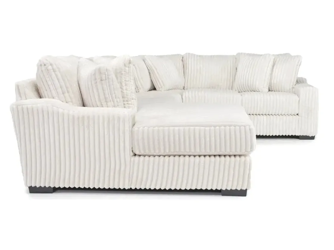 Mor Furniture Casper 4 Piece Loveseat Chaise Sectional In Pony Slate, Left Facing