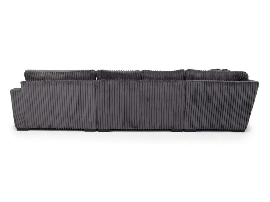 Mor Furniture Casper 4 Piece Loveseat Chaise Sectional In Pony Slate, Left Facing