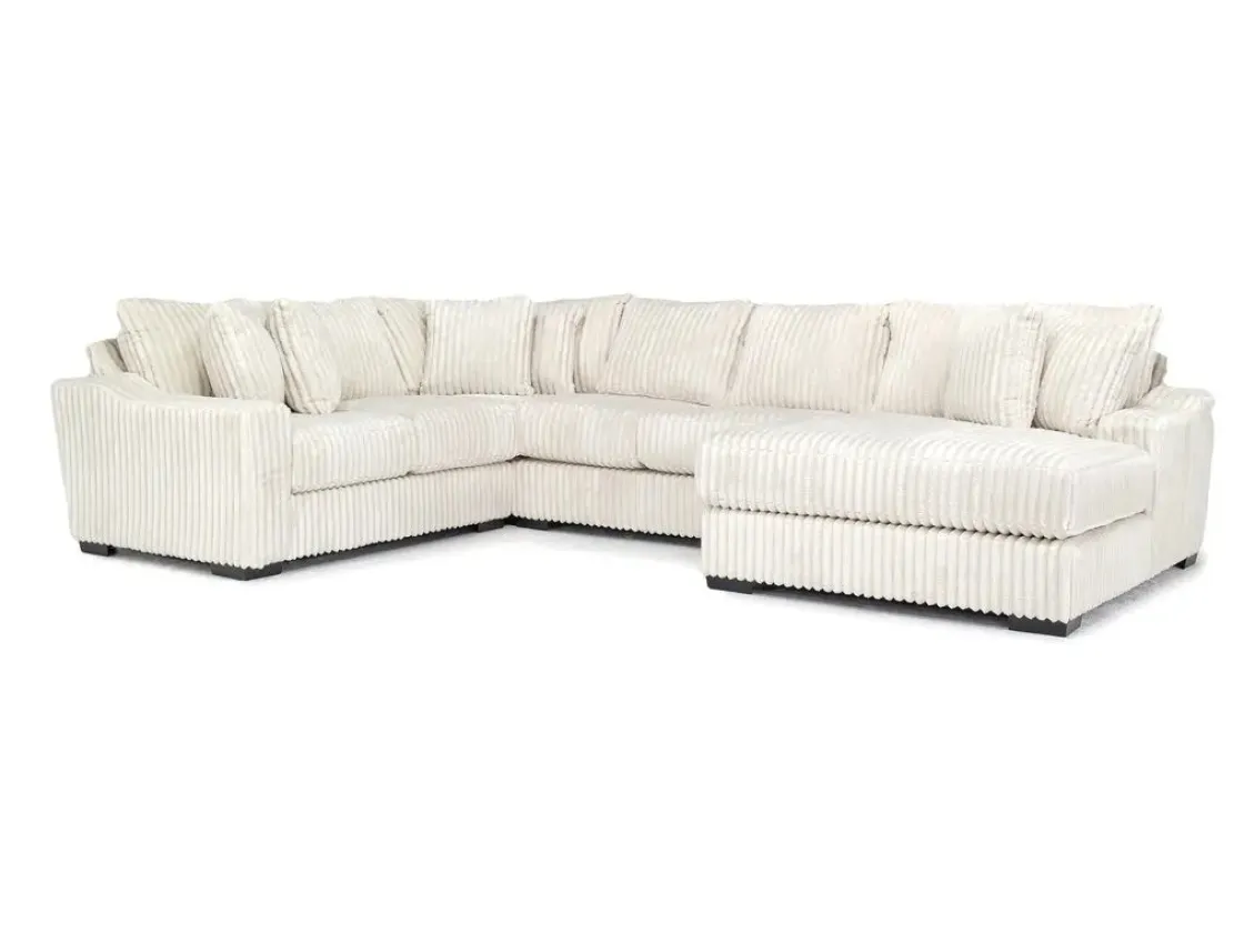 Mor Furniture Casper 4 Piece Loveseat Chaise Sectional In Pony Slate, Left Facing